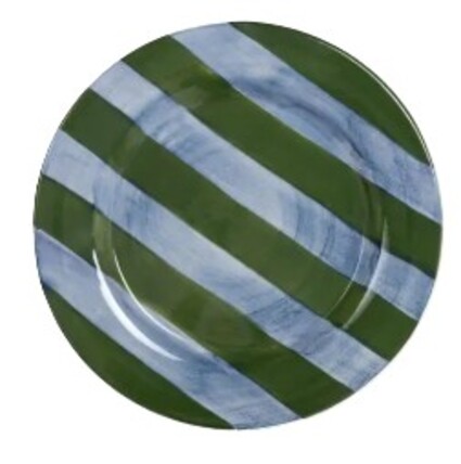 Hand painted Striped Dinner Plate